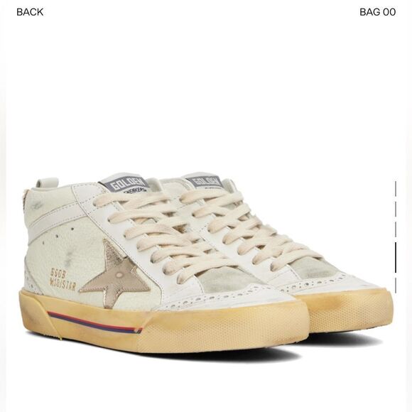 Golden Goose Mid Star Off White Sneakers Leopard Fur Heel - Picture 2 of 14